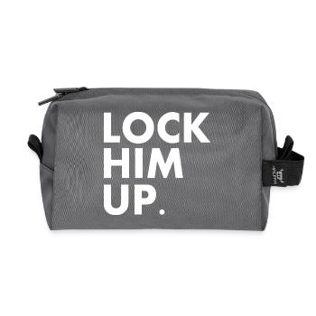 Lock him up - Recycelte Kulturtasche - Anthrazit - Vorne