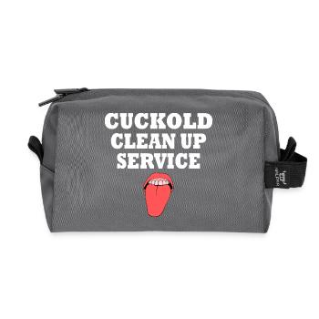 Cuckold clean up service - Recycelte Kulturtasche - Anthrazit - Vorne