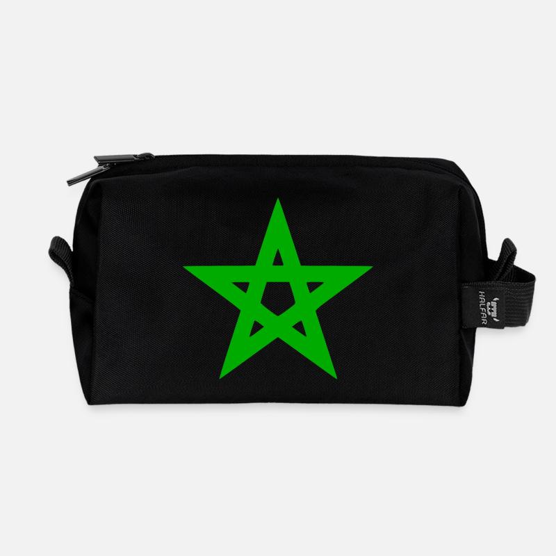 Marokko stern - Recycelte Kulturtasche - Schwarz