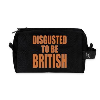 disgusted to be british - Trousse de toilette en tissu recyclé - noir - Devant