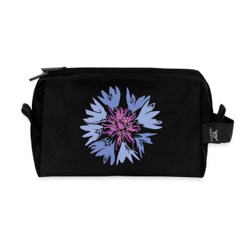 Meadow Flower Wildflowers Nature Meadow Flower Bed - Recycled Toiletry Zip Bag - black - Front