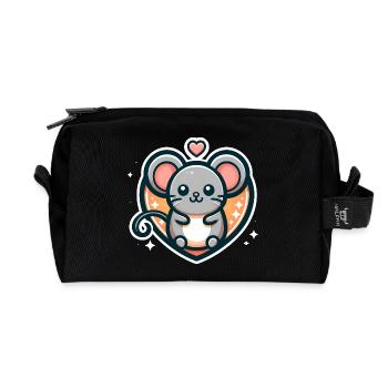 Favorite mouse - Recycled Toiletry Zip Bag - black - Front