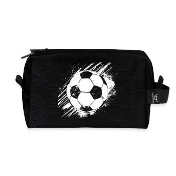 Fußball Skizze - Recycelte Kulturtasche - Schwarz - Vorne