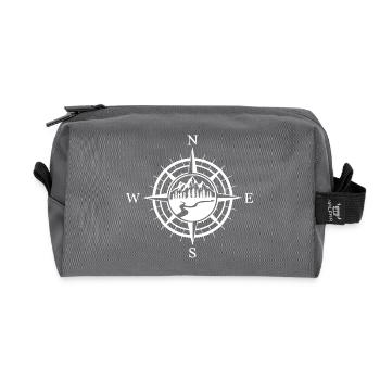 Mountains - Adventure Awaits - Recycled Toiletry Zip Bag - anthracite - Front