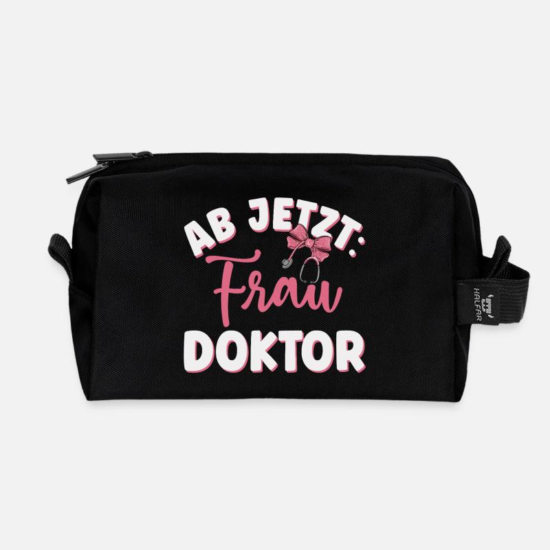 Ärztin Frau Doktor - Recycelte Kulturtasche - Schwarz