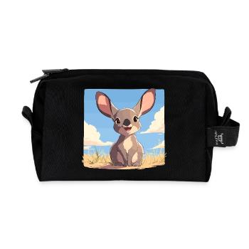 Wallabies Wallaby - Recycled Toiletry Zip Bag - black - Front