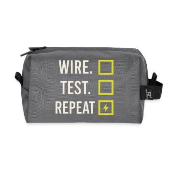 Apprenti électricien, étudiant dans le métier d’électricien - Trousse de toilette en tissu recyclé - anthracite - Devant