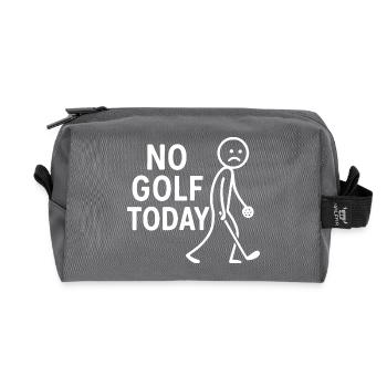 No Golf Today Golfer Humour Golf Club - Trousse de toilette en tissu recyclé - anthracite - Devant