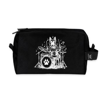 Berger allemand Tambour - Trousse de toilette en tissu recyclé - noir - Devant