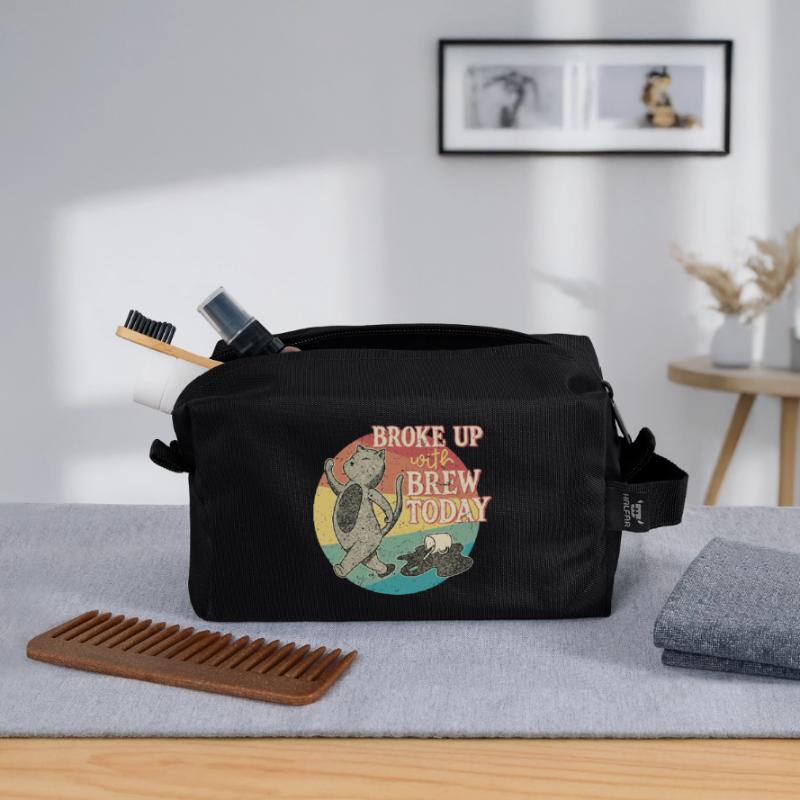 Coffee withdrawal decaffeinated ex-coffee drinker Recycled Toiletry Zip Bag