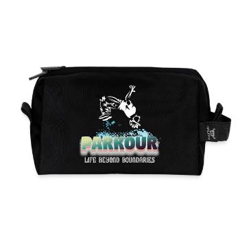 Parkour-Leben jenseits von Grenzen - Recycelte Kulturtasche - Schwarz - Vorne