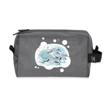 Windhunde - Recycelte Kulturtasche - Anthrazit - Vorne