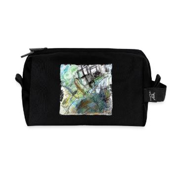 Airplane - Recycelte Kulturtasche - Schwarz - Vorne