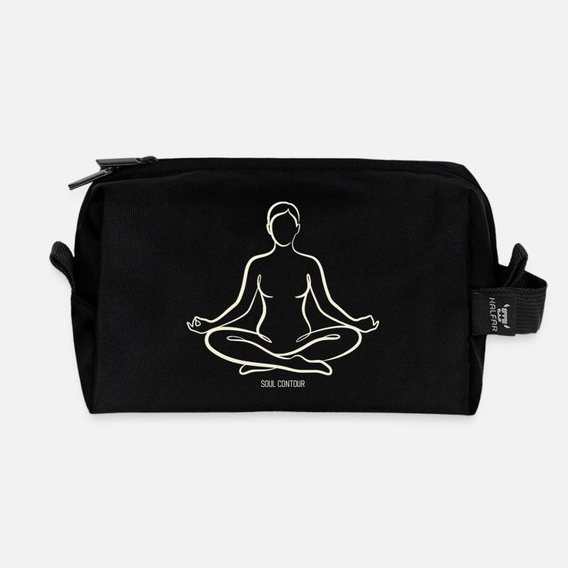 SOUL CONTOUR - Sukhasana - Recycelte Kulturtasche - Schwarz