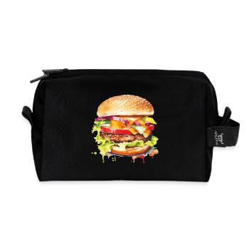 Hamburger Farbexplosion - Recycelte Kulturtasche - Schwarz - Vorne