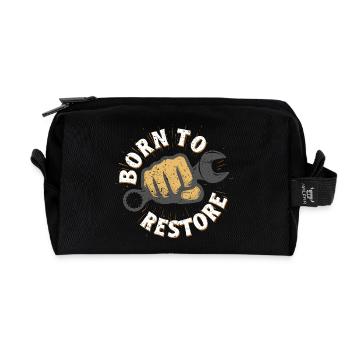 Auto Restauration Born To Restore - Recycled Toiletry Zip Bag - black - Front