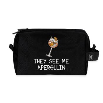 They see me Aperollin' – Summer Drink Spritz - Recycled Toiletry Zip Bag - black - Front