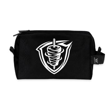 Kebab symbol - Recycled Toiletry Zip Bag - black - Front