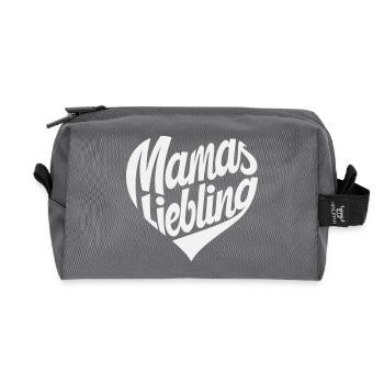 Mamas Liebling Herzdesign - Recycelte Kulturtasche - Anthrazit - Vorne