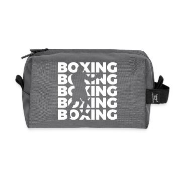 Boxing - Recycled Toiletry Zip Bag - anthracite - Front