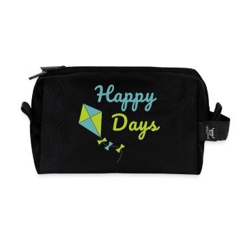 Happy Days Kite Cute Summer Vibes Design - Recycelte Kulturtasche - Schwarz - Vorne