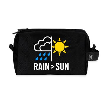 Rain Over Sun Regen - Recycelte Kulturtasche - Schwarz - Vorne