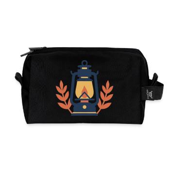 Camping Laterne Natur Wald - Recycelte Kulturtasche - Schwarz - Vorne