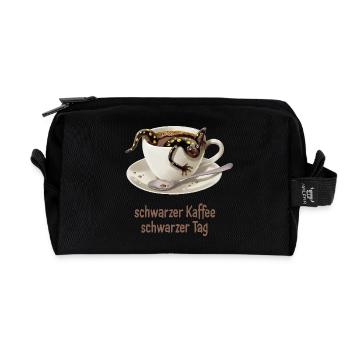 Salamandre du café 1 - Trousse de toilette en tissu recyclé - noir - Devant