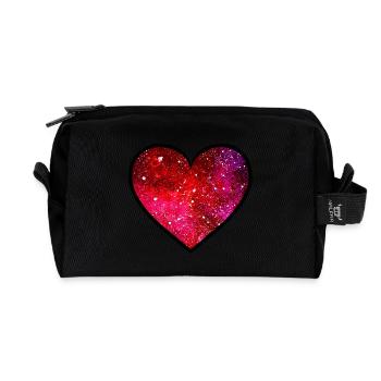 Cosmic Love - Recycled Toiletry Zip Bag - black - Front