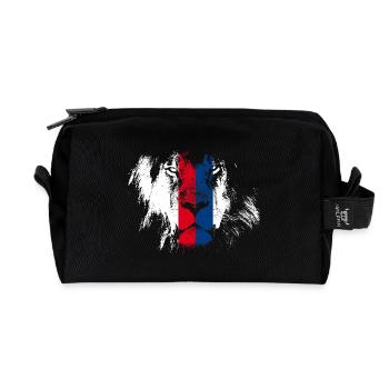 Lion of Lyon. France - Recycled Toiletry Zip Bag - black - Front