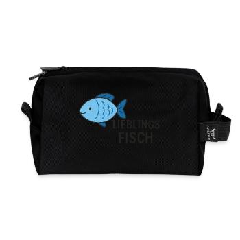 FAVORITE FISH - Recycled Toiletry Zip Bag - black - Front