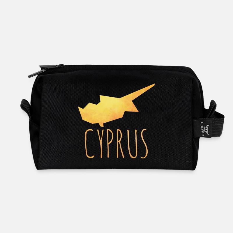 cyprus - Recycelte Kulturtasche - Schwarz