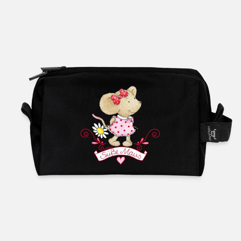 Kikibell Suesse Maus Banner - Recycelte Kulturtasche - Schwarz