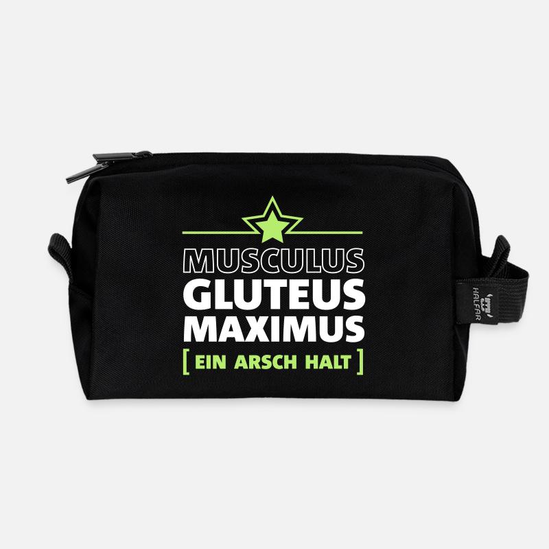 Ein Arsch halt - Recycelte Kulturtasche - Schwarz