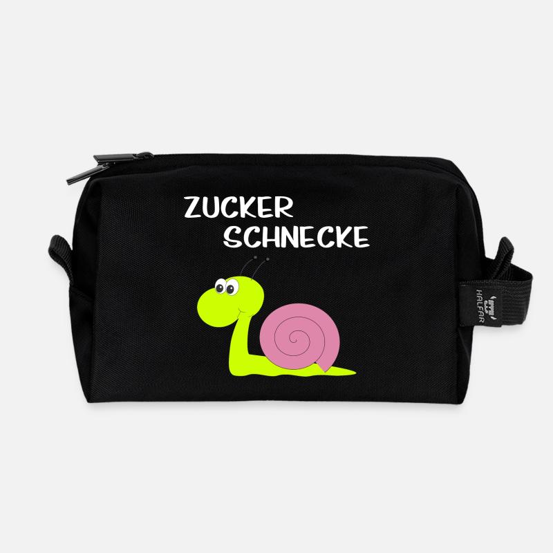 Zucker Schnecke - Recycelte Kulturtasche - Schwarz
