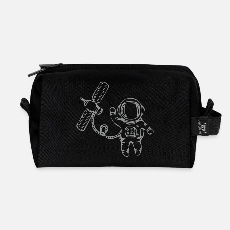 Astronaut2 - Recycelte Kulturtasche - Schwarz