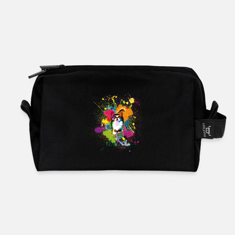 Klekskatze - Trousse de toilette en tissu recyclé - noir