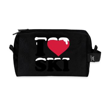 Ski - Recycelte Kulturtasche - Schwarz - Vorne