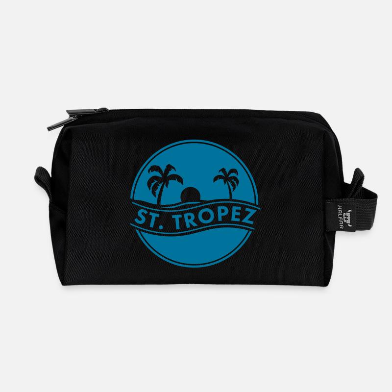 st tropez - Recycelte Kulturtasche - Schwarz
