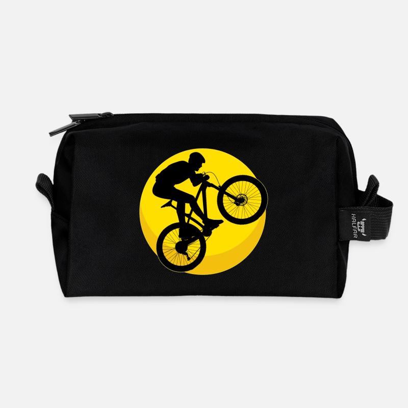 Mountainbike - Mountainbiking - Recycelte Kulturtasche - Schwarz