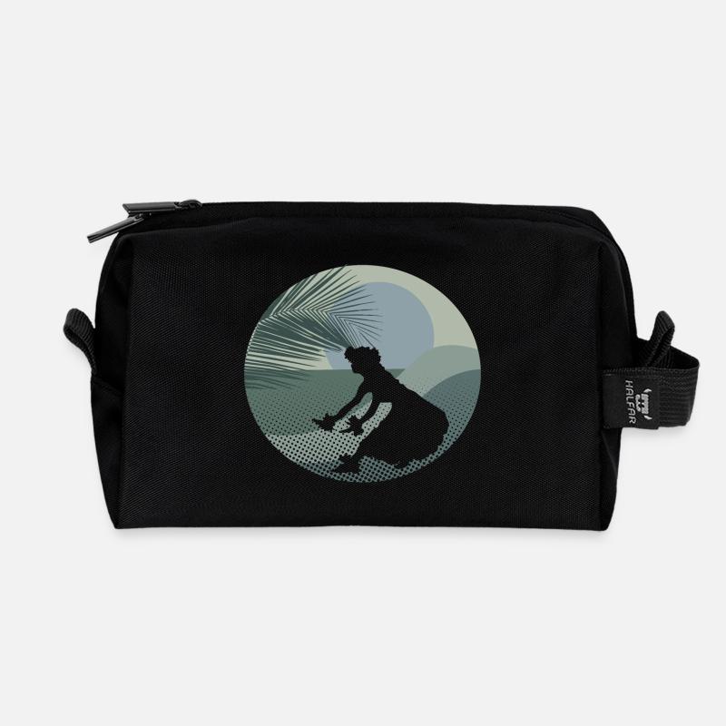 Hawaii Girl - Recycelte Kulturtasche - Schwarz