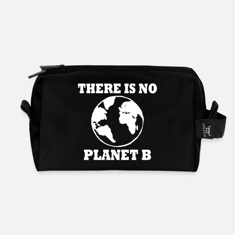 There is no planet B - Recycelte Kulturtasche - Schwarz