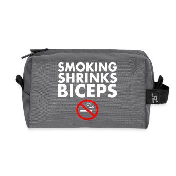 Smoking shrinks the biceps - Trousse de toilette en tissu recyclé - anthracite - Devant