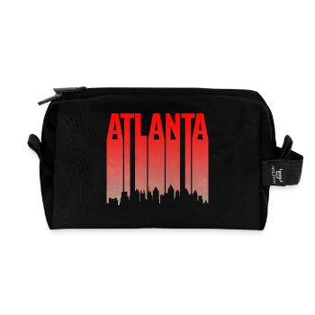 Atlanta Skyline Gradient - Recycled Toiletry Zip Bag - black - Front