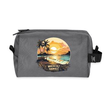 Hawaii Rainbow Falls Exklusives Design - Recycelte Kulturtasche - Anthrazit - Vorne