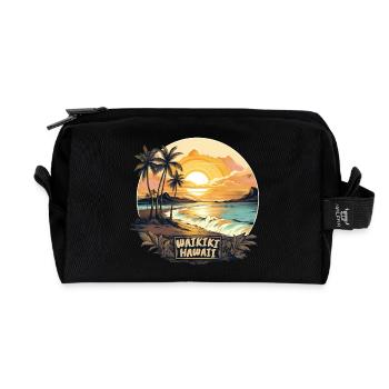 Hawaii Rainbow Falls Exklusives Design - Recycelte Kulturtasche - Schwarz - Vorne