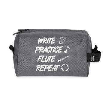 Citation Flûtiste - Trousse de toilette en tissu recyclé - anthracite - Devant