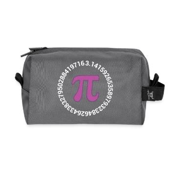 Pi Day - Happy Pi Day - Recycled Toiletry Zip Bag - anthracite - Front