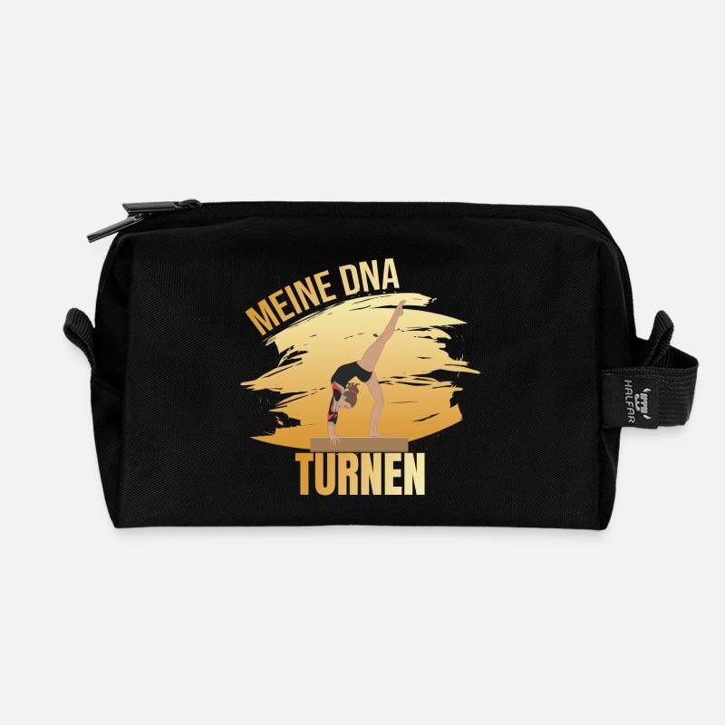 Meine DNA - Turnen - Recycelte Kulturtasche - Schwarz
