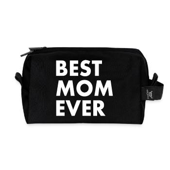 Best mom ever - Recycelte Kulturtasche - Schwarz - Vorne